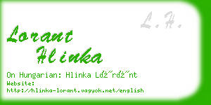 lorant hlinka business card